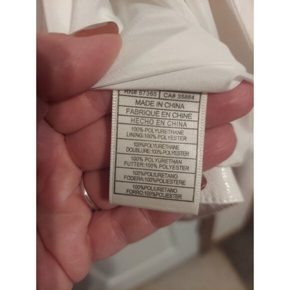 BB DAKOTA It's Electric Moto Jacket Belted Buckle Notch Collar White Size M - Picture 10 of 11